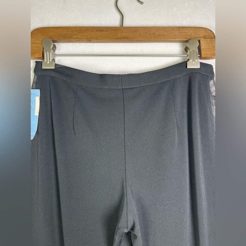 BCBG Max Azria Y2K Women’s Archive Black Beaded Mesh Side Stripe Pant Sz 2 NWT - Picture 9 of 10